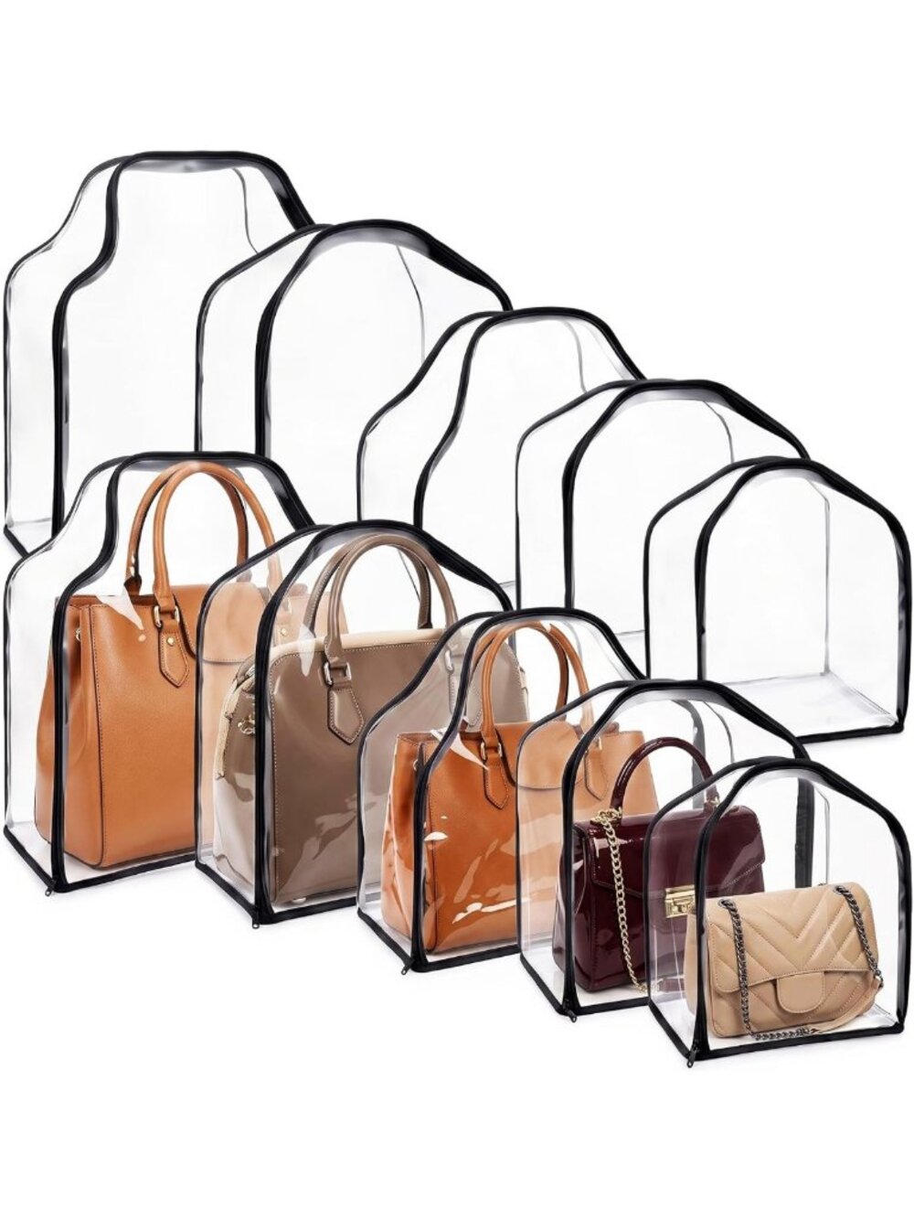 5 Pcs Clear Dust Bags for Handbags - Luxury Storage & Protection Solution